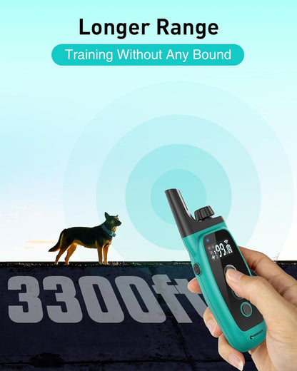 ABBIDOT Shock Collar, 3300Ft Dog Training Collar, 5 Training Modes Dog Shock Collar with Remote, Waterproof Rechargeble Security Lock E Collar for Small Medium Large Dogs