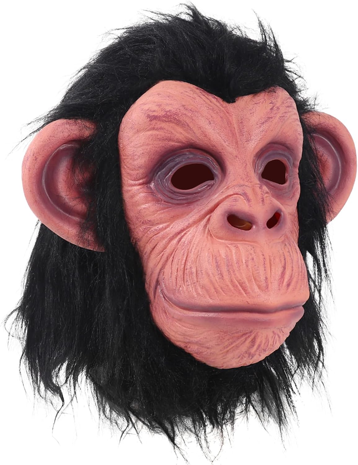 Black Chimp Mask Latex Full Head Mask for Halloween Costume Party Monkey Animal Mask