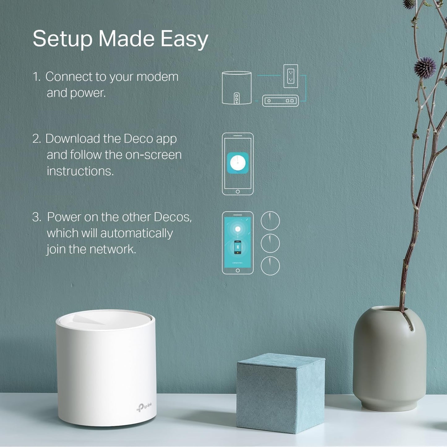 TP-Link Deco Whole Home Mesh WiFi System (Deco M4) – Up to 5,500 Sq. Ft. Coverage, Replaces Wireless Internet Routers and Extenders, Gigabit Ports, Works with Alexa, 3-Pack