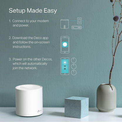 TP-Link Deco Whole Home Mesh WiFi System (Deco M4) – Up to 5,500 Sq. Ft. Coverage, Replaces Wireless Internet Routers and Extenders, Gigabit Ports, Works with Alexa, 3-Pack