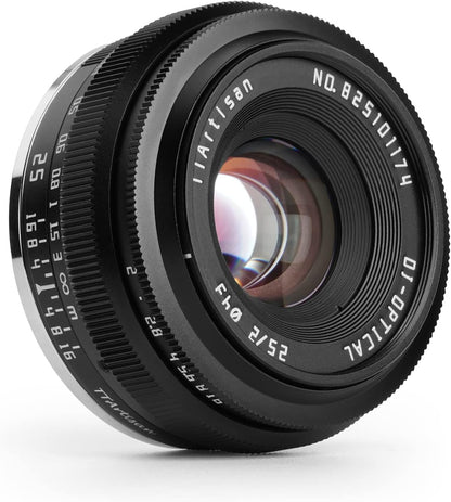 TTARTISAN 25mm F2 Wide-Angle APS-C Camera Lens Large Aperture Manual Fixed Compatible with Fuji X-Mount Cameras X-A2 X-A3 X-A5 X-A7 X-H1 XT1 X-T2 X-T3 X-T20 X-T30 X-T100 X-T200 X-PRO1