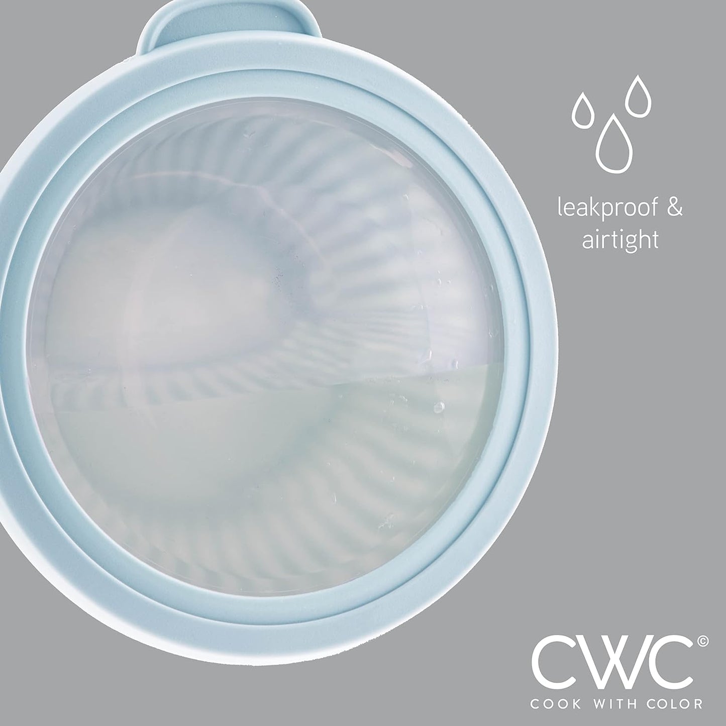 COOK WITH COLOR Prep Bowls with Lids- 8 Piece Nesting Plastic Small Mixing Bowl Set with Lids (Teal Ombre)