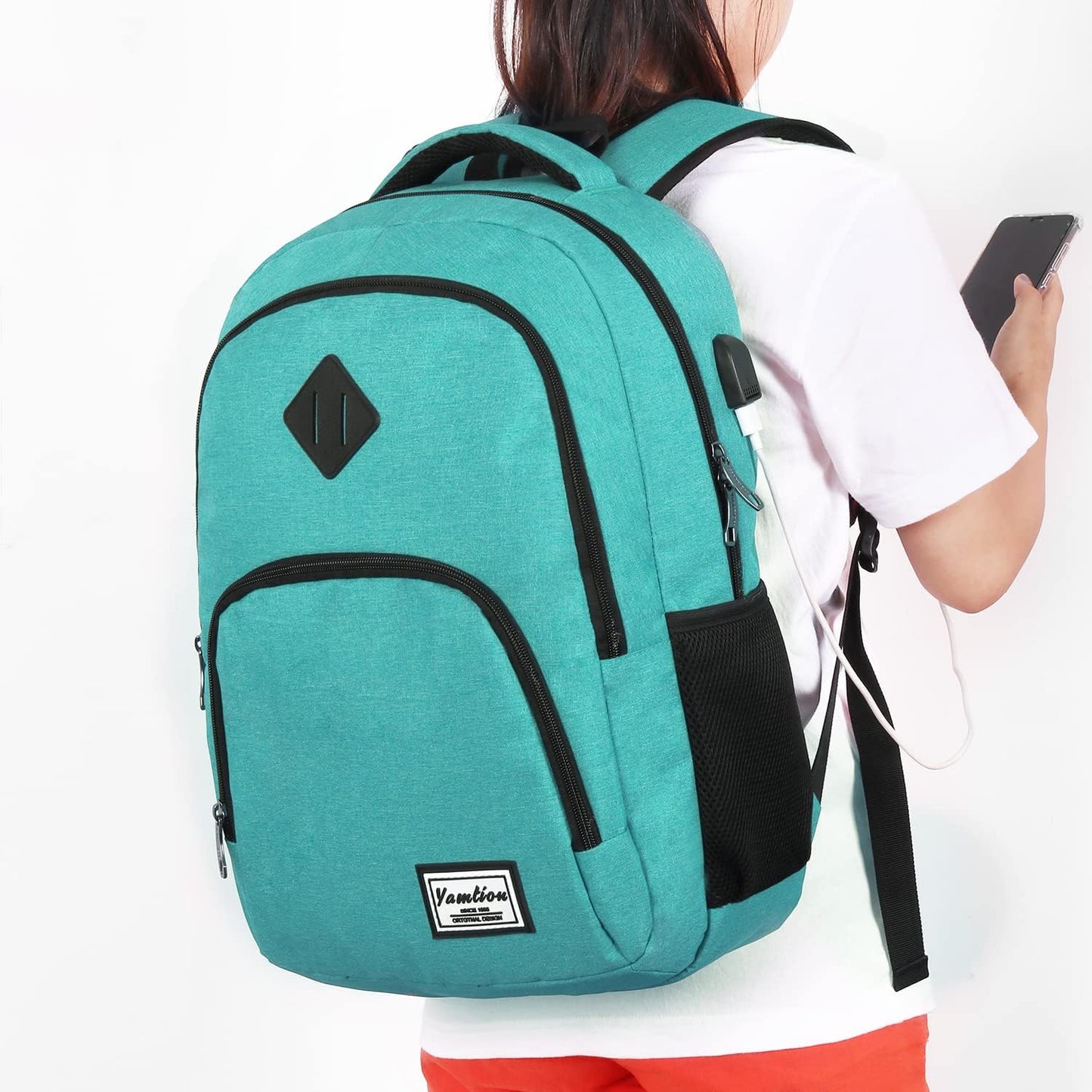 Backpack for Teen Girls,Boys School Backpack for Women with USB,College Backpack,Big Flower