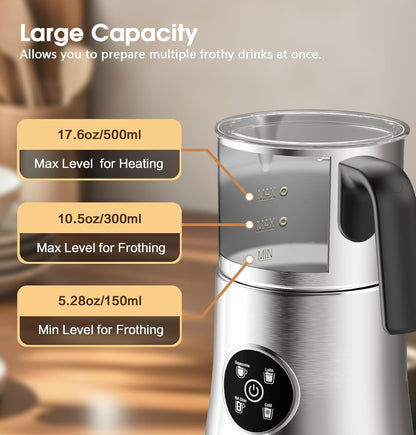PSIIDAN Milk Frother, All in One Electric Frother