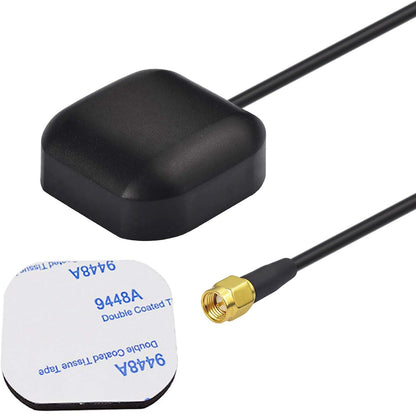 Bingfu Vehicle GPS Navigation Antenna Active GPS Antenna with Fakra C Right Angle Connector Compatible with Car Truck GPS Navigation Receiver System Factory DVD Stereo Head Unit