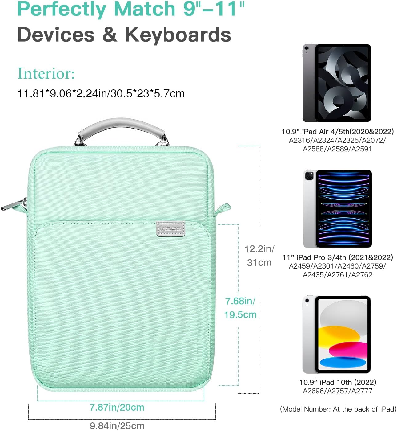 MoKo 13.3-14 Inch Laptop Sleeve Bag Fits MacBook Pro M3/M2 14" 2023, MacBook Pro 13" M2, New MacBook Air 13.6" M3/M2 2024/2022,Tab S8 Ultra 14.6",Handle Carrying Case with Shoulder Strap, Black & Gray - PuriLite