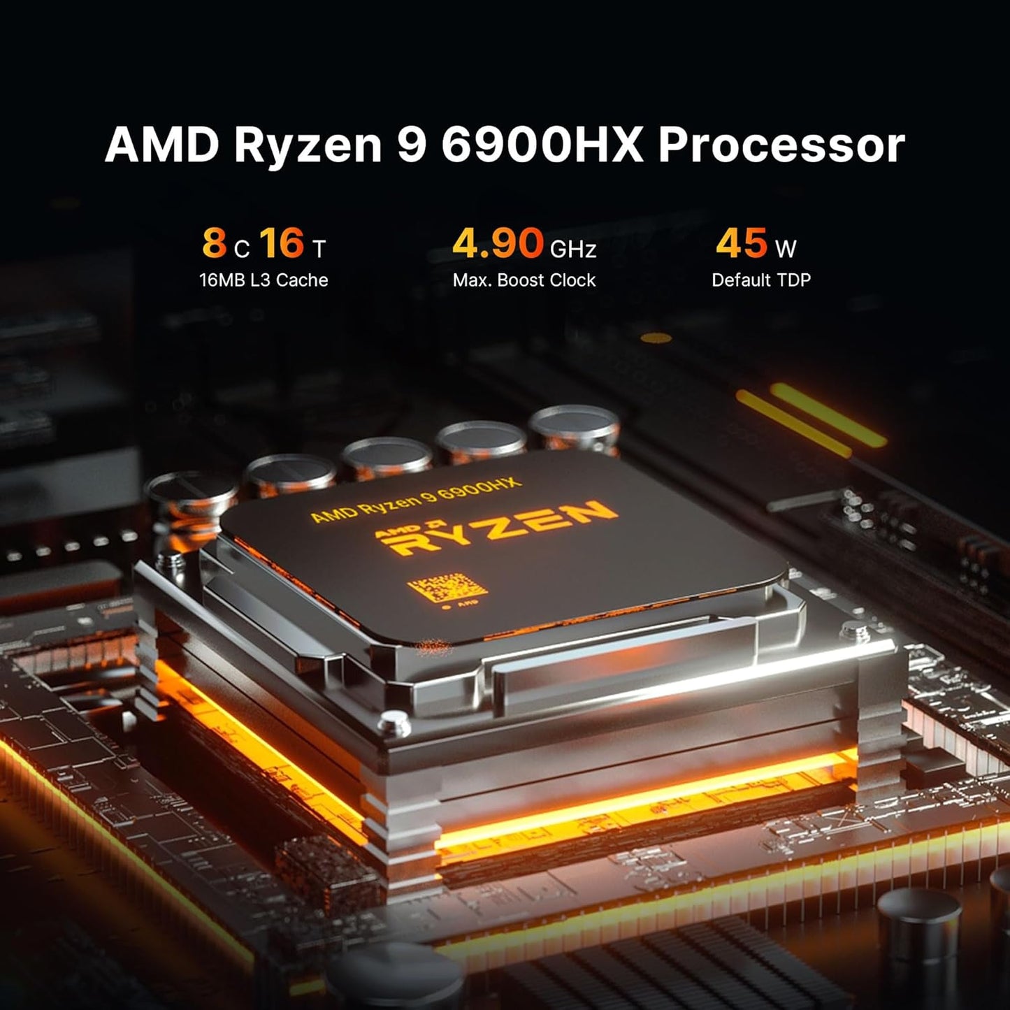 BOSGAME P4 Gaming Mini PC Ryzen 7 5700U 32GB RAM 1TB NVMe M.2 2280 SSD, 11-Pro OS Mini Computers, Micro PC 4K 60Hz Triple Display, HDMI+DP+Type-C, WiFi 6E, BT5.2, PD3.0, Dual 2.5GbE LAN