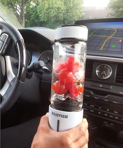 Smoothie blender portable smoothies for blenders Roseview Glass bottle personal blender cordless mini blenders for smoothies cup mixer blend juicer maker mélangeur USB rechargeable (Egg Shell)
