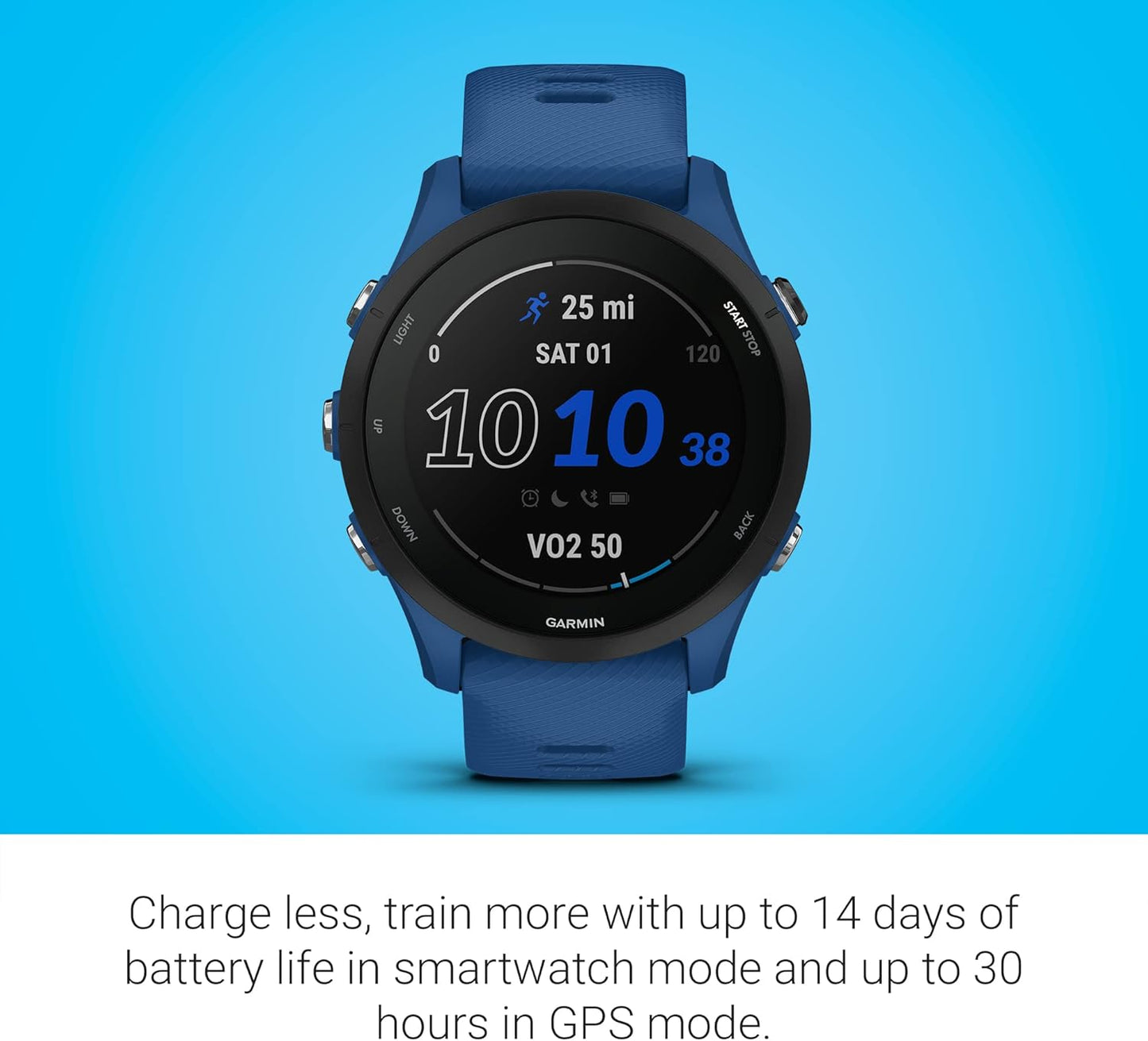 Garmin Forerunner® 255 Music, GPS Running Smartwatch with Music, Advanced Insights, Long-Lasting Battery, Black, 46 MM