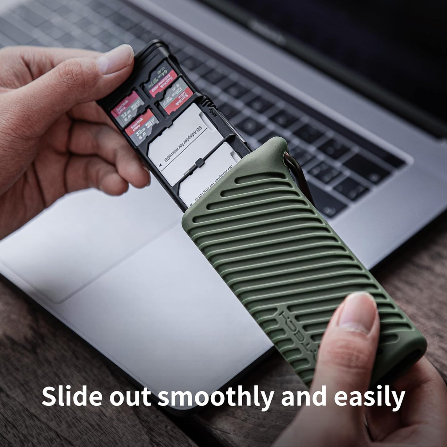 PGYTECH Createmate CFexpress Type B Card Reader 12 in 1 Card Case USB3.2 Gen 2 10Gbps SD Card Reader for Photographers (Green, CFexpress-A)