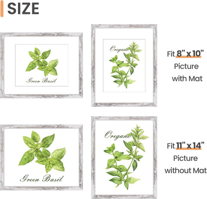 upsimples 11x14 Picture Frame, Display Pictures 8x10 with Mat or 11x14 Without Mat, Wall Hanging Photo Frames, Black