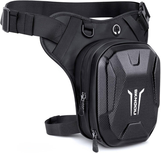 BKNOOU Drop Leg Bag for Men Women Motorcycle Leg Bags Tactical Thigh Bag with Removable Leg Straps Waterproof Fanny Pack Outdoor Leg Pouch for Running Hiking Climbing Cycling Fishing Travel Riding