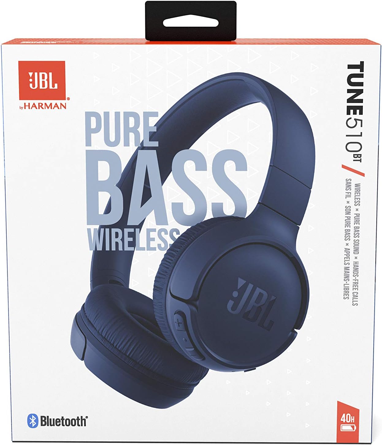 JBL Tune 520BT - Wireless On-Ear Headphones, Up to 57H Battery Life and Speed Charge, Lightweight, Comfortable and Foldable Design, Hands-Free Calls with Voice Aware (Black)
