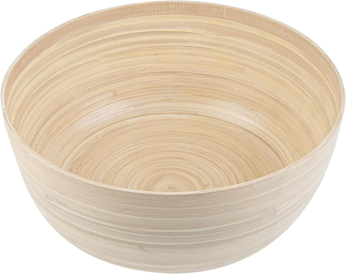 Restaurantware-Bambuddha 51 Ounce Extra Large Salad Bowl, 1 Heavy-Duty Round Salad Bowl - Sustainable, Reusable, Blue Bamboo Serving Dish, for Serving Salads, Fruits, and Appetizers