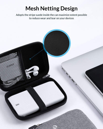 ORICO 5 Pack External Hard Drive Case 2.5 Inch Shockproof Hard Drive Bag Travel Electronics Organizer Carry Case for WD, Toshiba, Seagate, Samsung, Hitachi Hard Drive and Accessories like SD Card, USB Cable, Power Bank, Earphone, Black