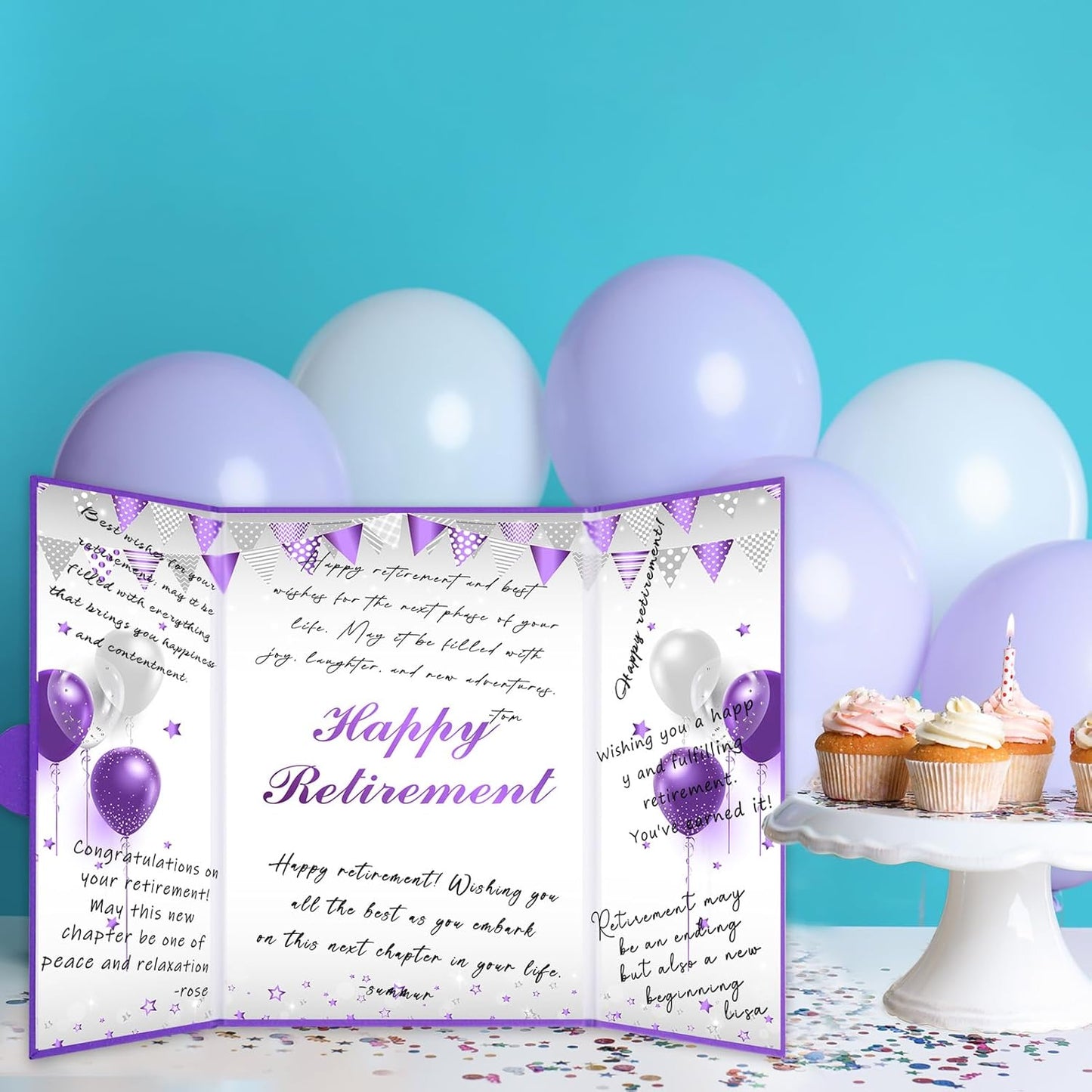 Roetyce Retirement Party Decorations, Funny Retirement Guest Book Alternative, Hapyy Retirement Decorations, Best Retirement Gifts for Women Men, Retirement Signature Board Book, Jumbo Retirement Card