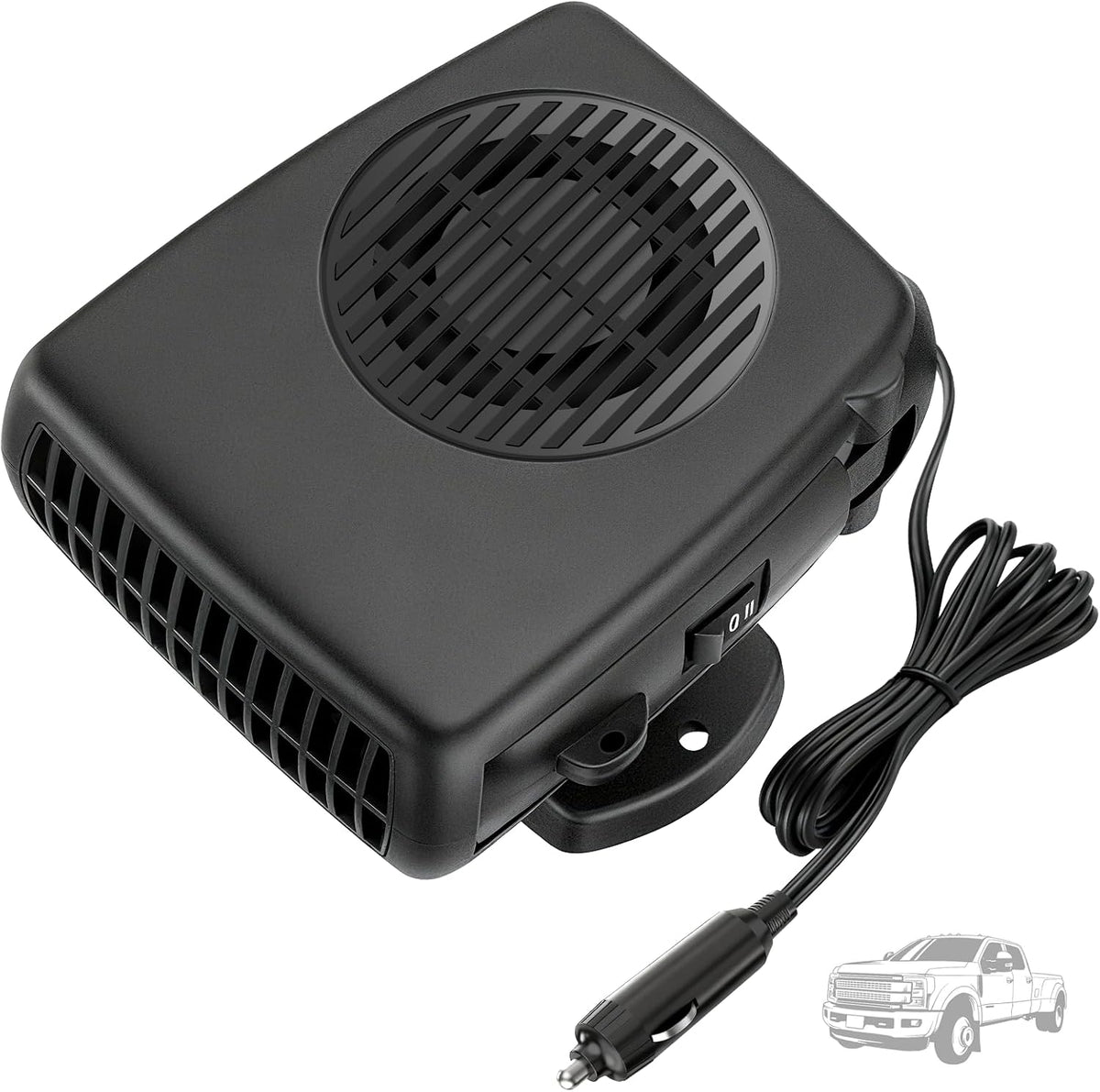 Blytra 200W 12V Portable Car Heater for Winter, Dual Heating and Cooling Auto Fan, Rapid Windshield Defroster and Defogger with 360° Rotatable Airflow, Compact Design for Vehicle Comfort,1