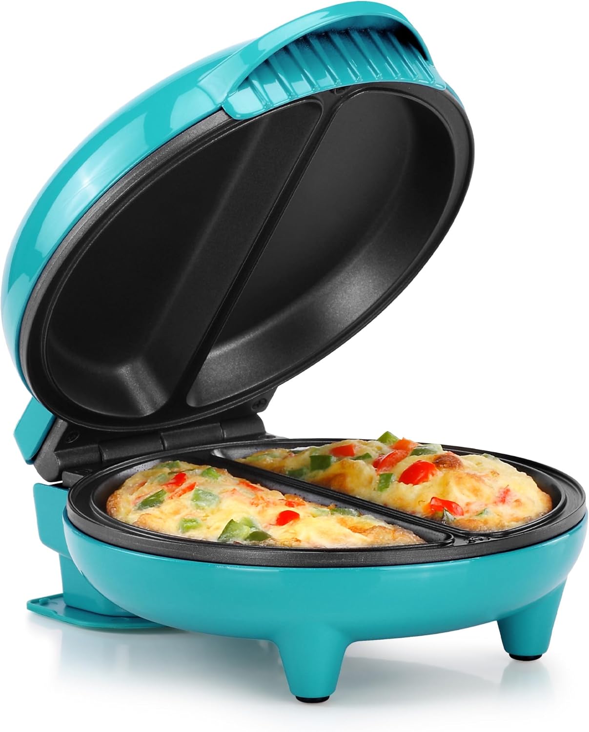 Holstein Housewares Non-Stick 6-Section Multi-Food Maker - Arepas, Mini Pancakes, Corncakes and More, 6-PC, Red/Black