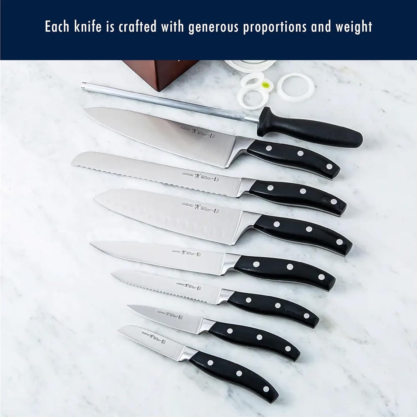 Zwilling J.A. Henckels HI Forged Contour 9 PC Block Set, Black/Silver