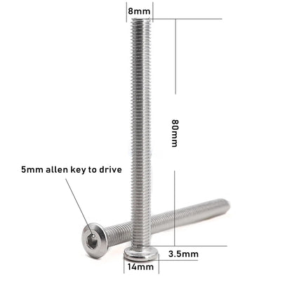 binifiMux 4pcs M10-1.25 x 70mm Serrated Flanged Hex Bolts Flange Hexagon Screws, Stainless Steel 18-8 (304), Plain Finish, DIN 6921