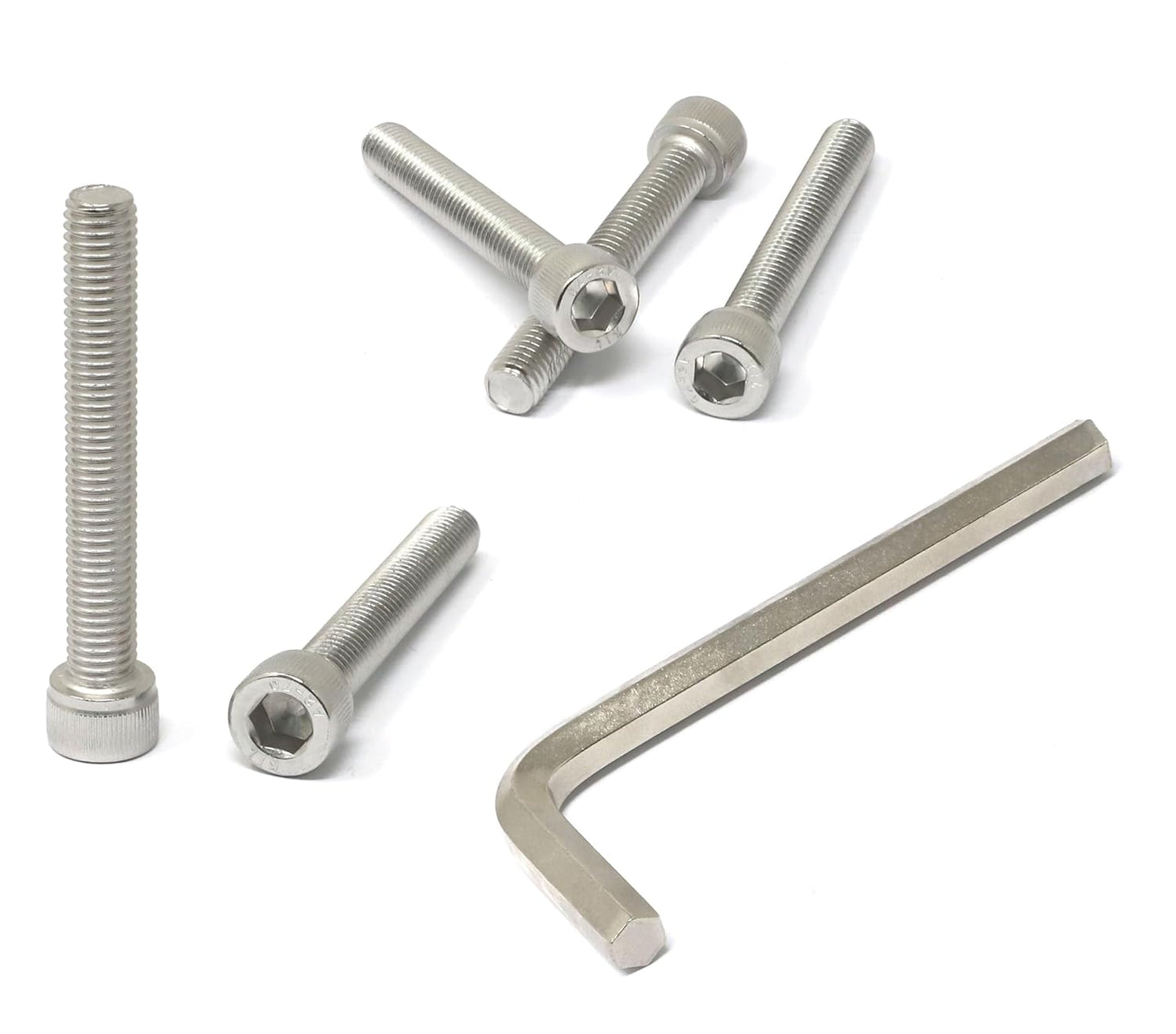 iexcell 25 Pcs M6 x 20mm Thread Pitch 1 mm Stainless Steel 304 Hex Socket Head Cap Screws Bolts Kit