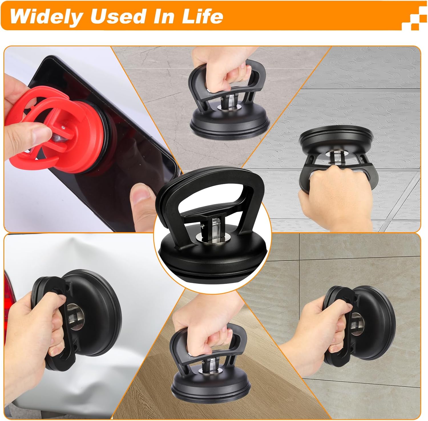 Paintless Dent Puller Repair Kit | Car Dent Puller with Suction Cups | Auto Body Dent Removal Tool Set | Manual Dent Repair Kit for Vehicles | Multi-Purpose Suction Puller - PuriLite