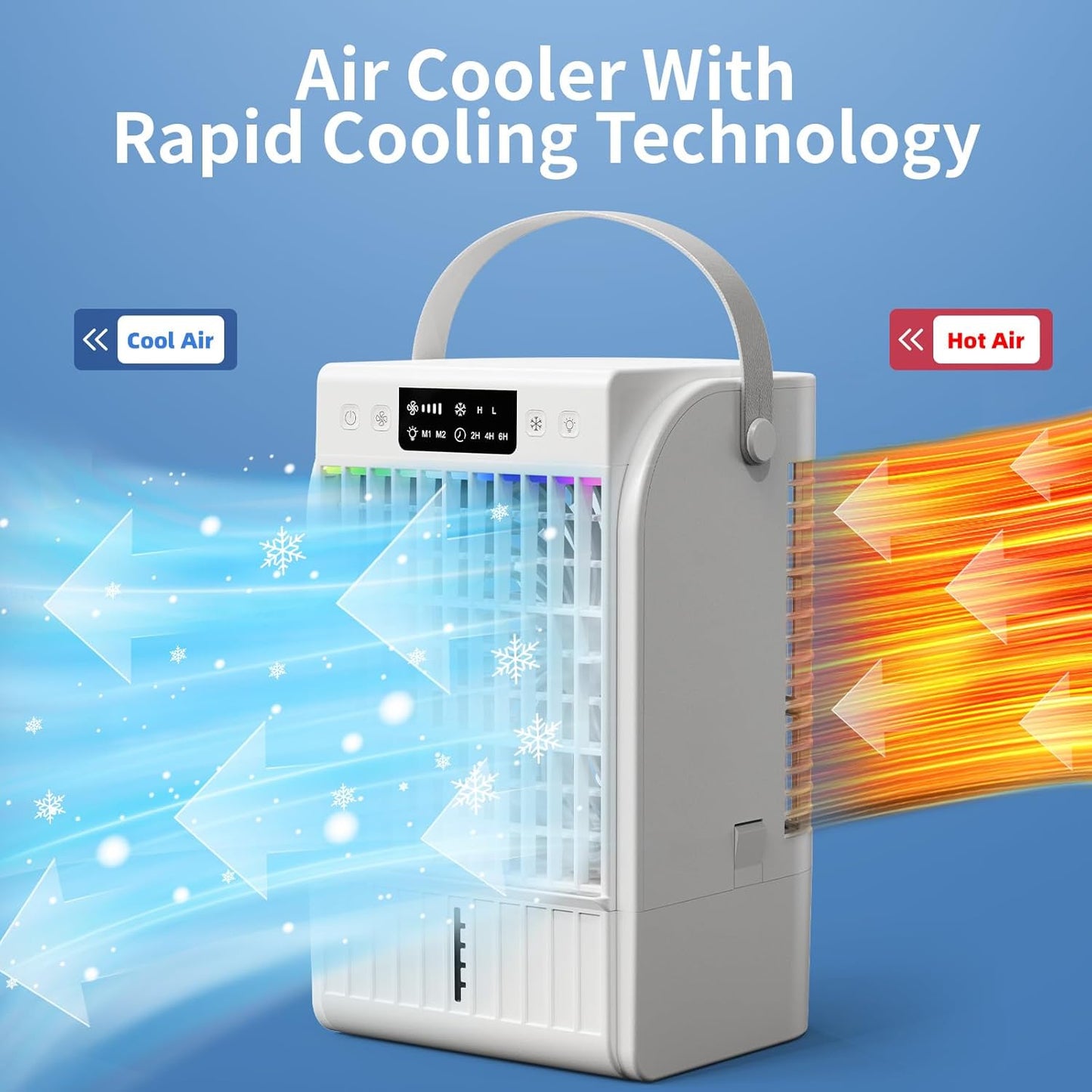 Purilite Select 4-in-1 Mini Portable Air Conditioner – Cool, Mist, Humidify & Glow On the Go
