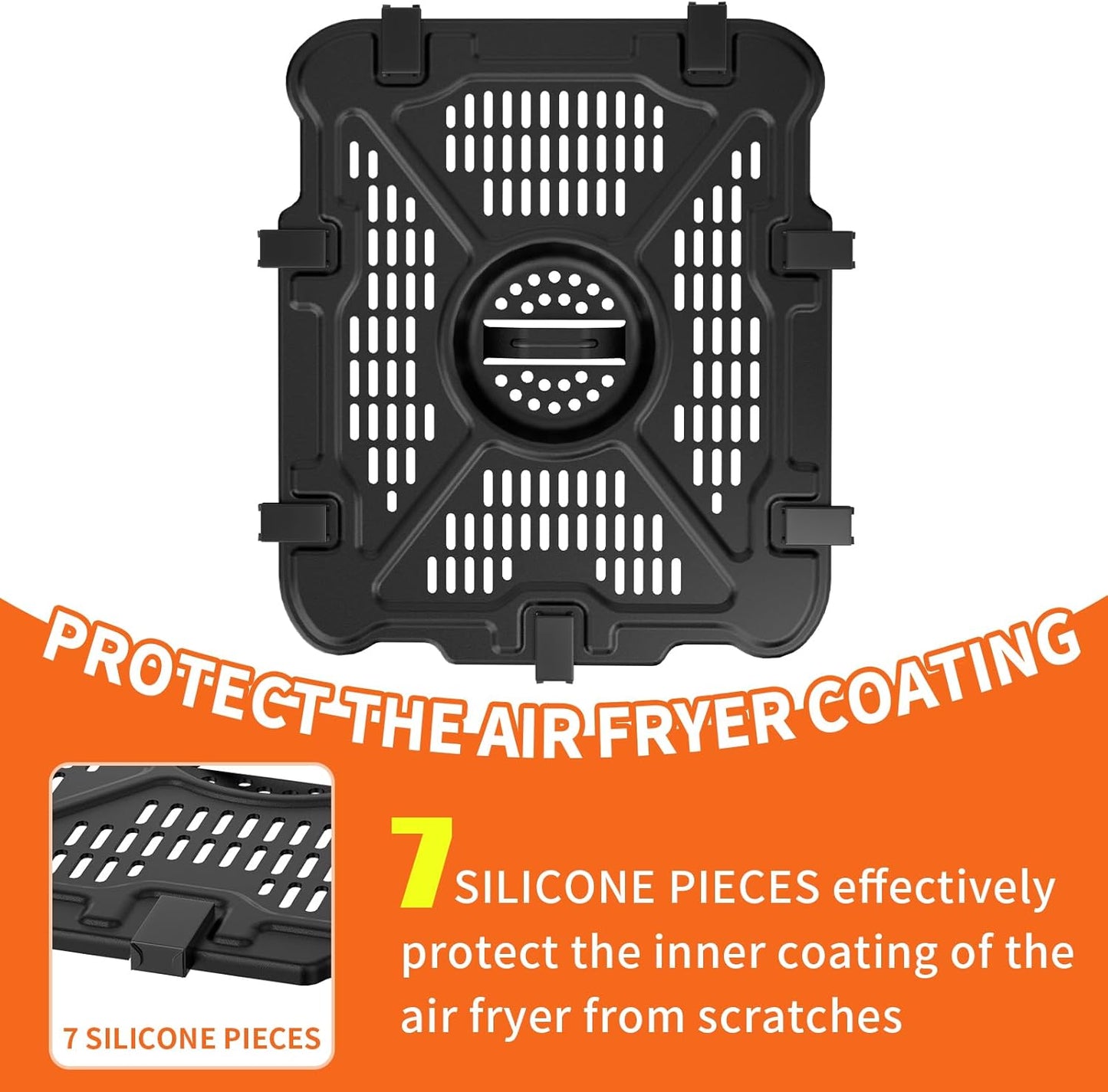 Air Fryer Basket Replacement Basket and Tray for Ninja AF161, Air Fryer Accessories for Ninja AF150 and AF161, Non-Stick Air Fryer Basket with Cover for Ninja AF150 and AF161, Dishwasher-Safe Basket