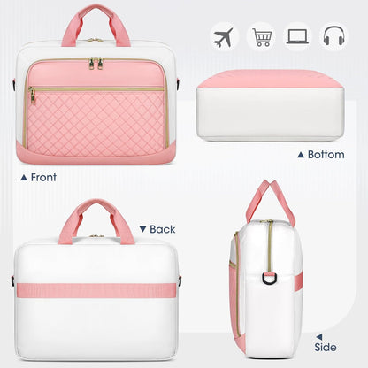 Laptop Bag 17 Inch Laptop Briefcase for Women Waterproof Computer Messenger Bag Professional Laptop Case for Business Work - PuriLite