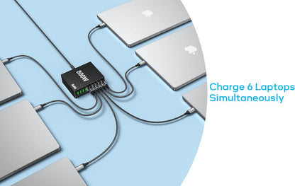 800W & 160W GaN Foldable Charging Station | Multi-Port USB-C PD PPS Desktop Fast Charging Hub