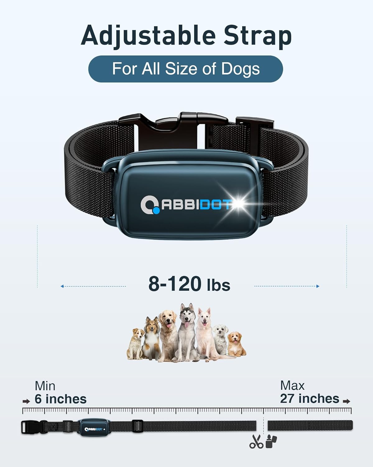 ABBIDOT 3300 Ft Dog Training Collar with Remote - [New Version] Shock Collar, 5 Training Modes, 88 Levels e Collar, Waterproof Training Collar for Small Medium Large Dogs(15~120 lbs)