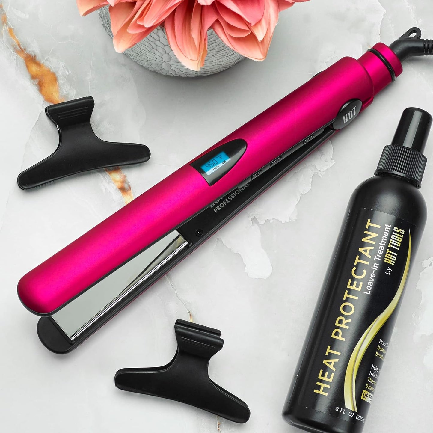 Hot Tools Professional Digital Titanium Flat Iron, 1 Inch