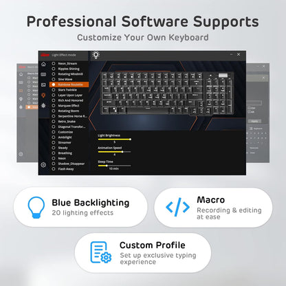 RK ROYAL KLUDGE RK96 RGB Limited Ed, 90% 96 Keys Wireless Triple Mode Bluetooth 5.0/2.4G/USB-C Hot Swappable Mechanical Keyboard w/Software Support & Massive Battery, RK Yellow Switch, Camp Green