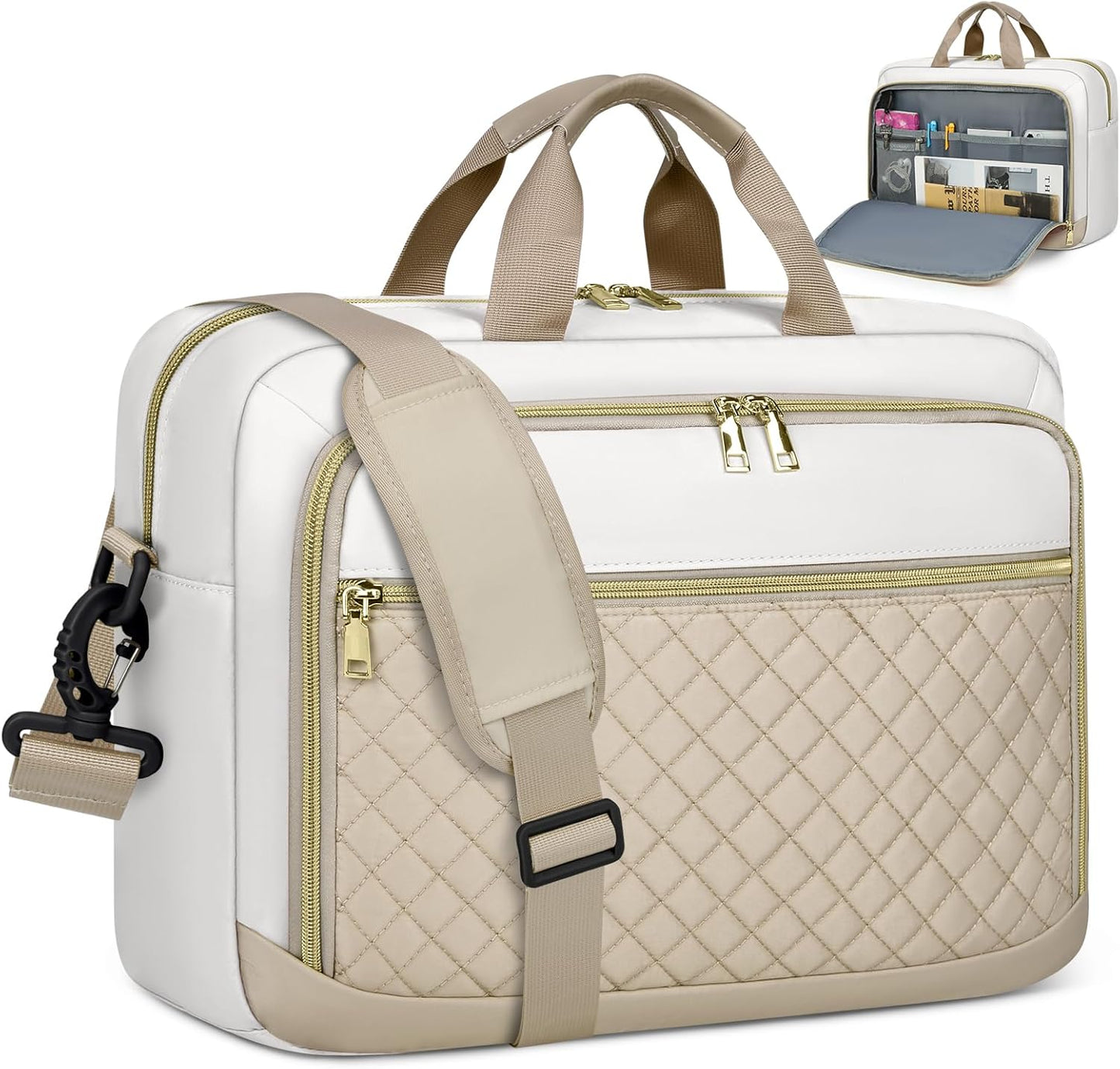 Laptop Bag 17 Inch Laptop Briefcase for Women Waterproof Computer Messenger Bag Professional Laptop Case for Business Work - PuriLite