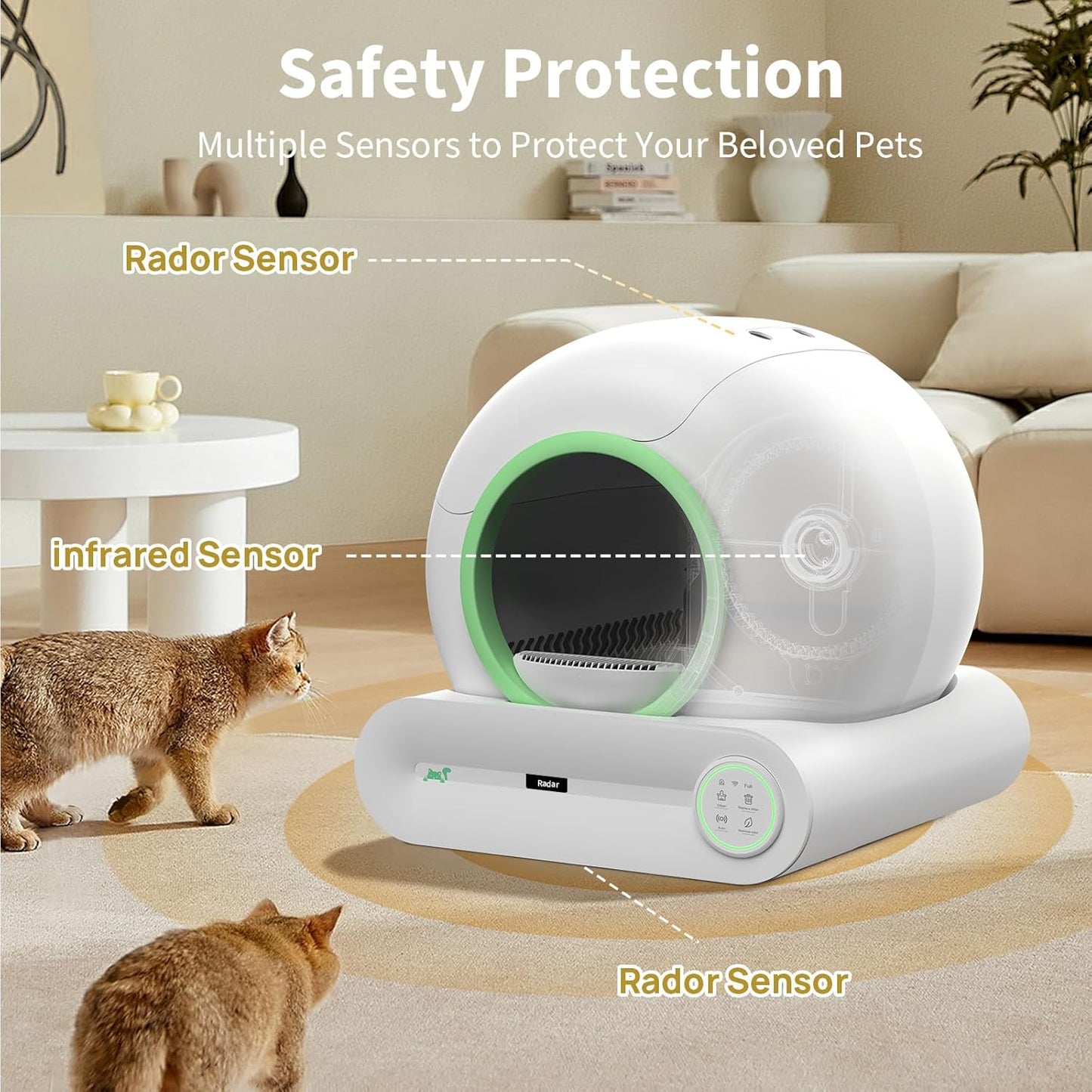 Self Cleaning Cat Litter Box – NBBX 2025 Upgraded Smart Odor-Control Robot with APP & Touch Panel | 65L Capacity, Auto Waste Removal & Deodorization | Ultra-Quiet Low Entry Box for Multiple Cats