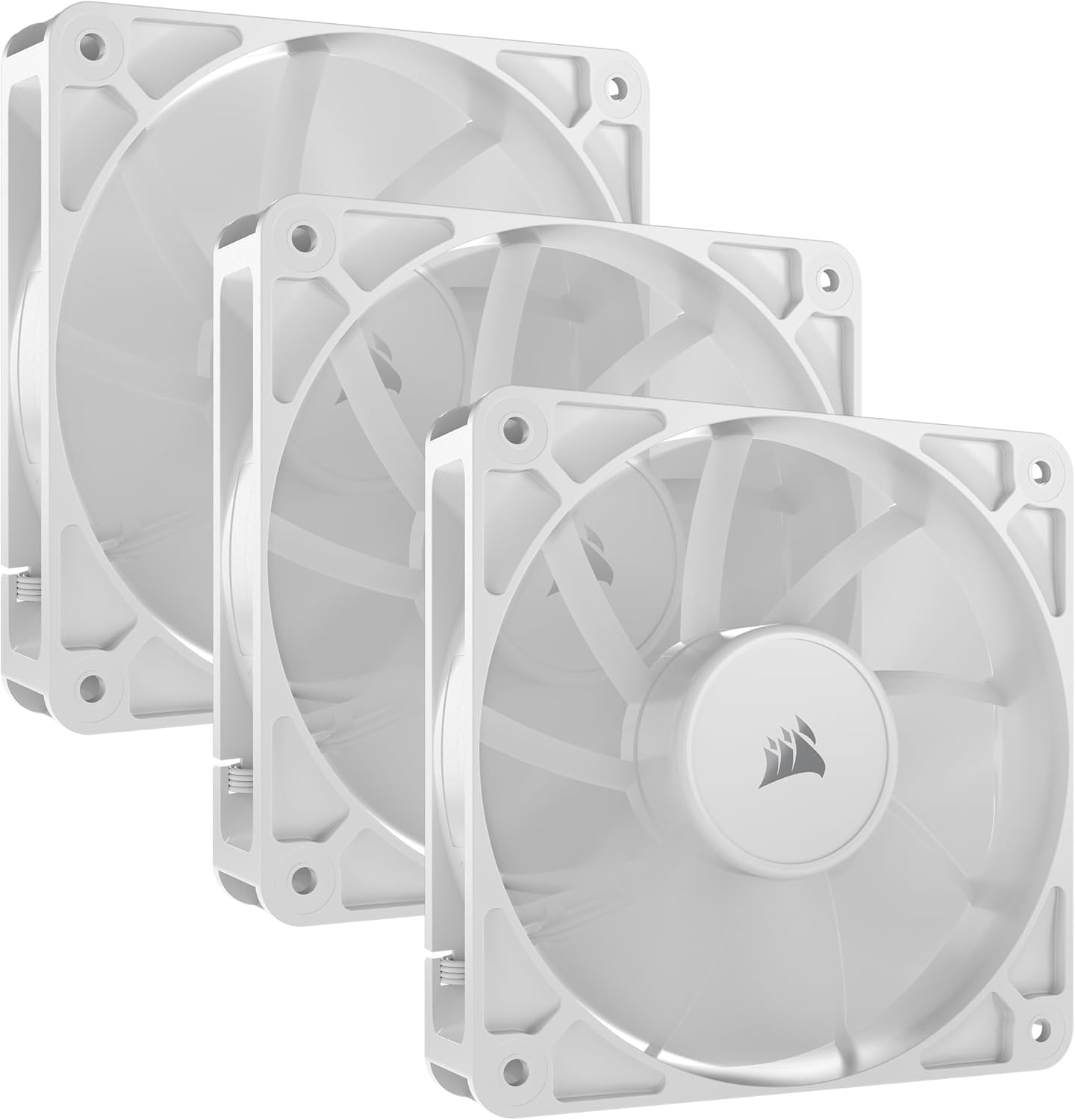 CORSAIR RS120 ARGB 120mm PWM Fan – Daisy-Chain Connection – Low-Noise – Magnetic Dome Bearing – Single Pack – White