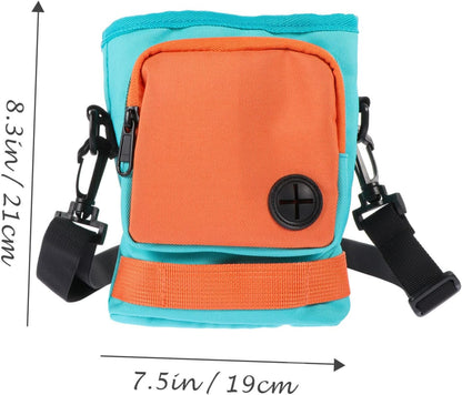 Dog Treat Pouch with Adjustable Waist Strap Lightweight and Durable Pet Training Bag for Treats and
