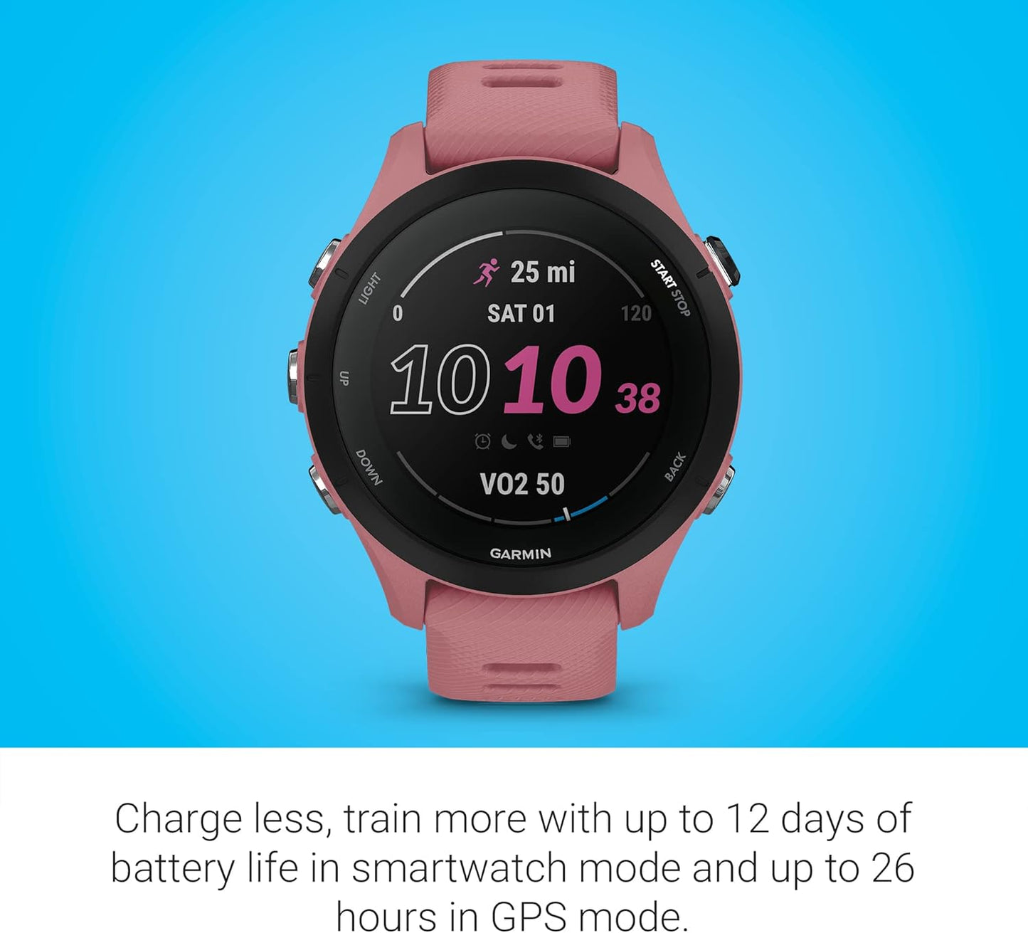 Garmin Forerunner® 255 Music, GPS Running Smartwatch with Music, Advanced Insights, Long-Lasting Battery, Black, 46 MM