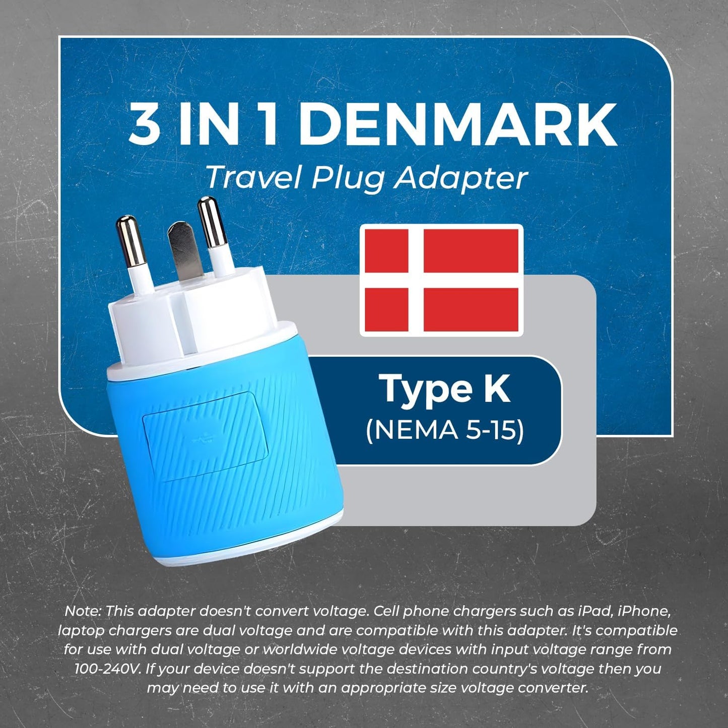 OREI South Africa, Botswana, Namibia Travel Plug Adapter with Dual USB - USA Input - Type M (U2U-10L), Will work with Cell Phones, Camera, Laptop, Tablets, iPad, iPhone