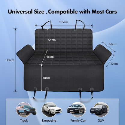 Dog Car Seat Cover, Multifunctional Dog Hammock for Back Seat,Waterproof Car Seat Protector, Scratch Proof Dog Seat Cover for Back Seat, Nonslip Seat Covers for SUV,Trucks, Cars