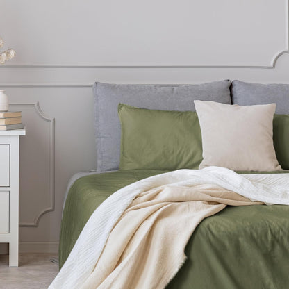 JOLLYVOGUE Queen Size Bed Sheet Set - 4 Piece Bed Sheets Set with Deep Pocket - Soft Breathable & Cooling - Resists Shrinkage & Fading Draps Queen - Easy Care (Dark Grey)