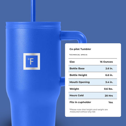 Insulated Tumbler with Straw Lid & Handle - 32oz (2 Lids) - Vacuum Leakproof Double Walled Stainless Steel Travel Mug Cup for Coffee Tea Water Hold Cold Iced Drinks - Fits Car Cup Holder