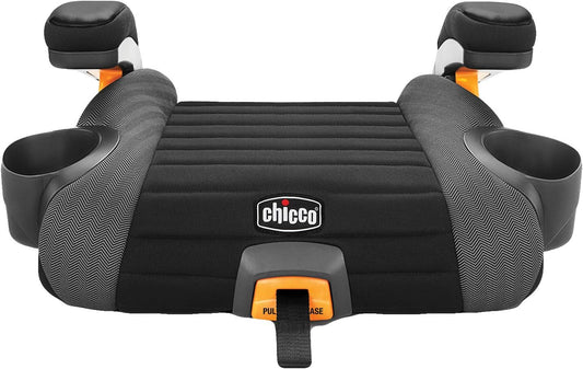 Chicco GoFit Plus Backless Booster Car Seat with LATCH Attachment and Quick-Release LATCH Removal, Portable Travel Booster Seat for children 40-110 lbs. - Avenue/Black & Charcoal Grey