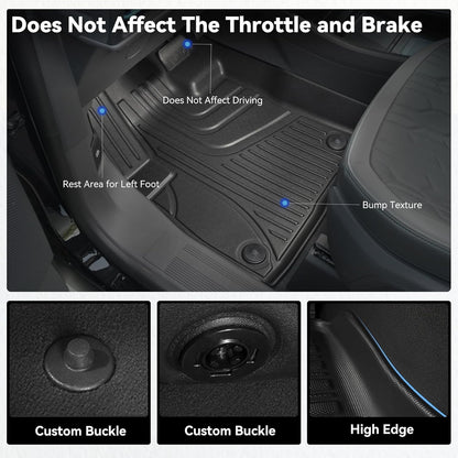 AOMSAZTO Floor Mats & Trunk Mat for 2024 2025 Chevy Equinox EV (Non Fuel),TPE All Weather Protection 2 Rows Car Floor Liners with Cargo Liner for Chevrolet Equinox EV (Non Fuel)
