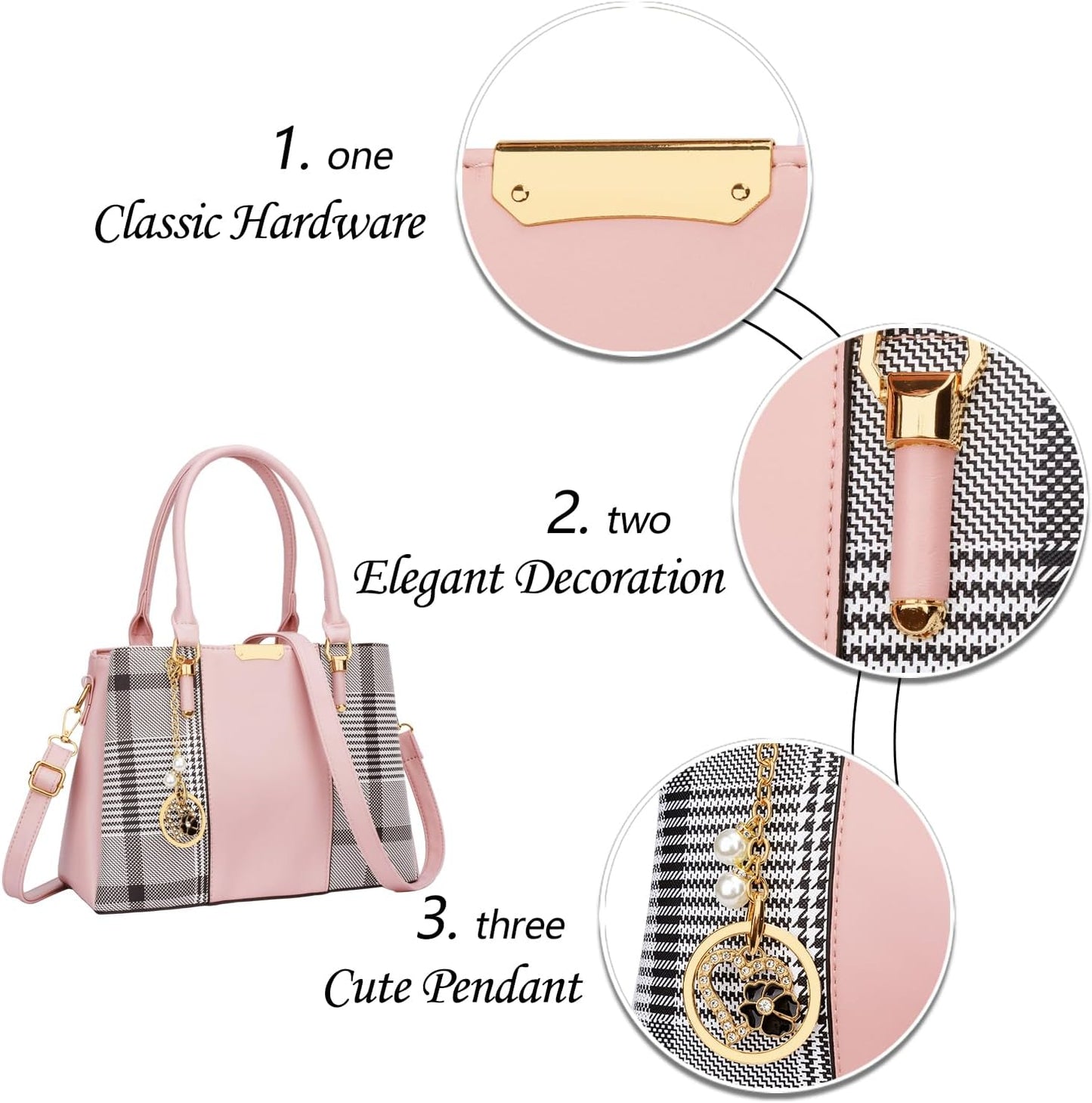 KKXIU Trendy Tote Bag for Women Lightweight Oxford Big Capacity Shoulder Purses and Handbags