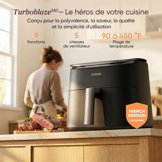 Cosori Digital Air Fryer 6 Quart | Multi-Function Hot Air Cooker with Adjustable Temperature