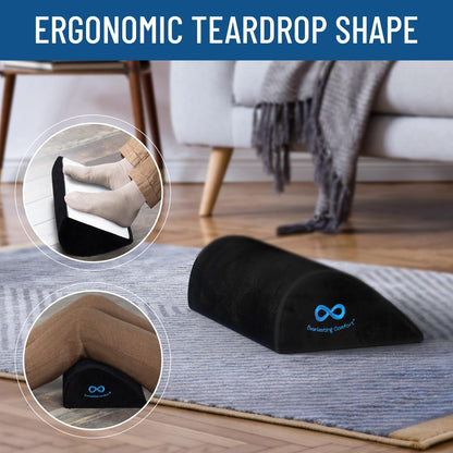 Everlasting Comfort Memory Foam Seat Cushion - Office Chair Cushion for Work, Travel, Car Support Pillow for Driving - Portable Seat for Chairs and Desks - Coussin Chaise - Black