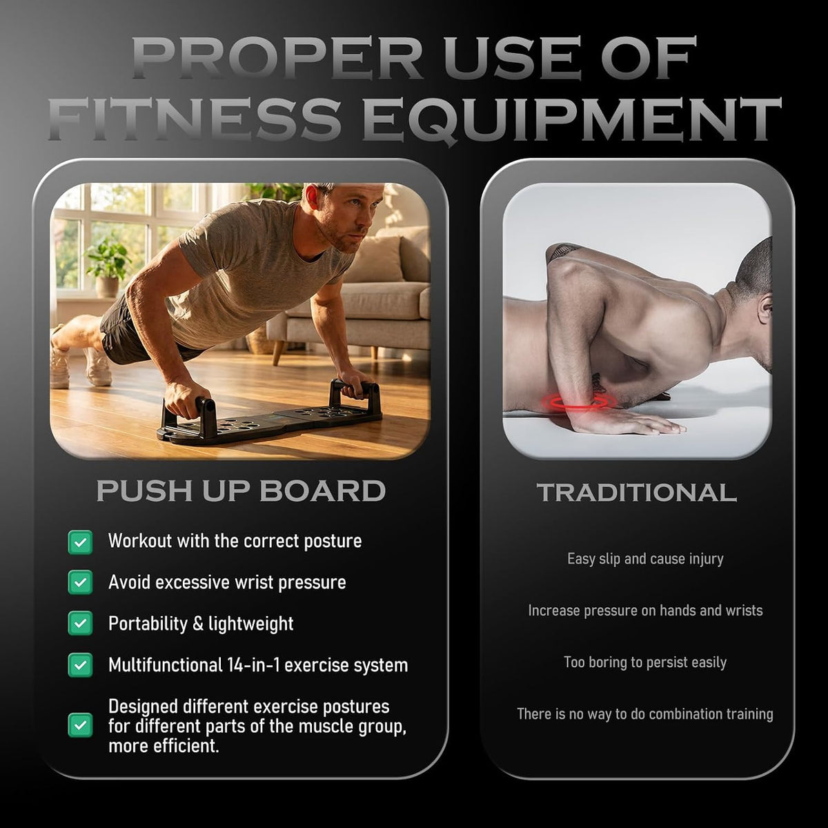 JLoibao Push Up Board Fitness, Workout Home Gym Equipment, 20 in 1 Exercise Pushup Bar Handles for Floor, Strength Training Equipment for Men