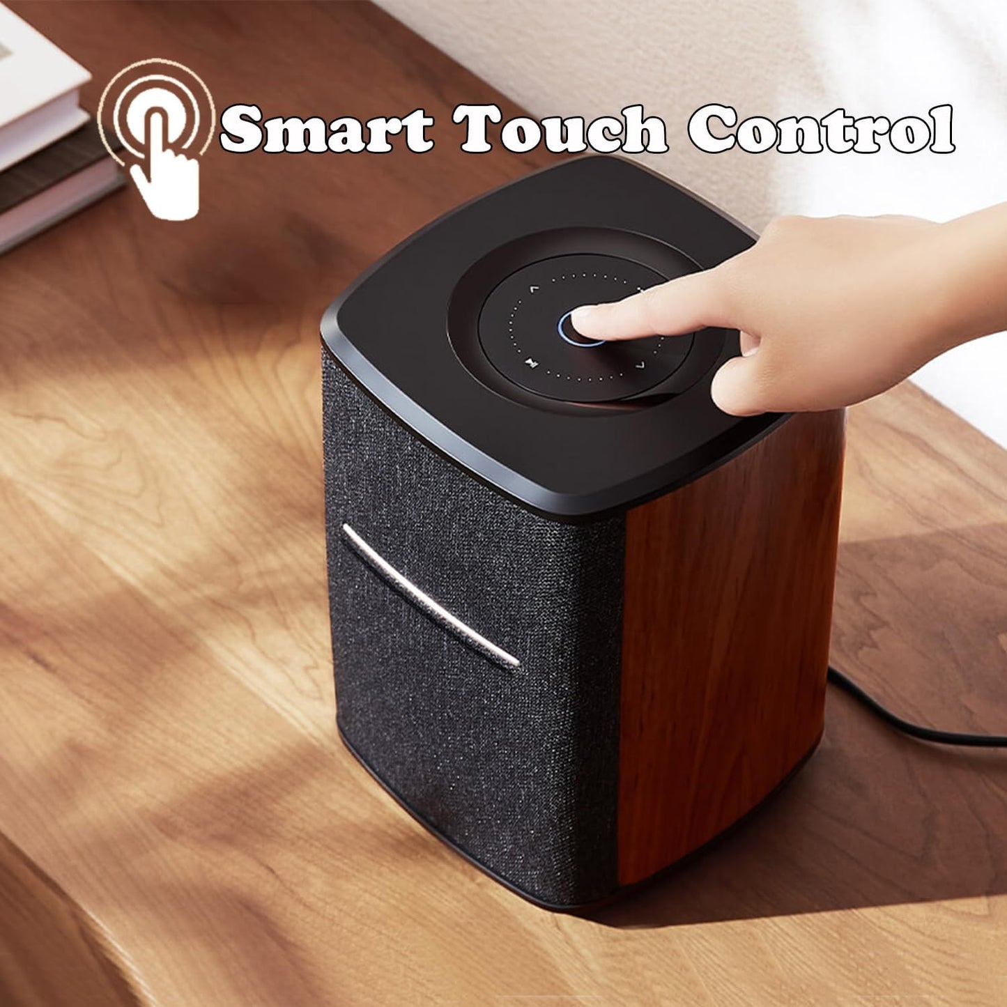 Edifier WiFi Smart Speaker Without Microphone, Works with Alexa, Supports AirPlay 2, Spotify , Tidal Connect, 40W RMS One-Piece Wi-Fi and Bluetooth Sound System, No Mic, MS50A
