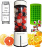 Smoothie blender portable smoothies for blenders Roseview Glass bottle personal blender cordless mini blenders for smoothies cup mixer blend juicer maker mélangeur USB rechargeable (Egg Shell)